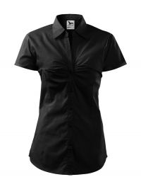 Preiswerte Kurzarm Bluse in Schwarz